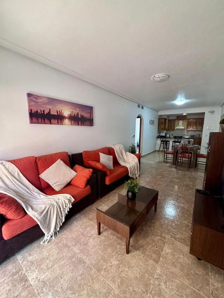 Living Room - 2-Bedroom Apartment with Terrace in Cabo Roig