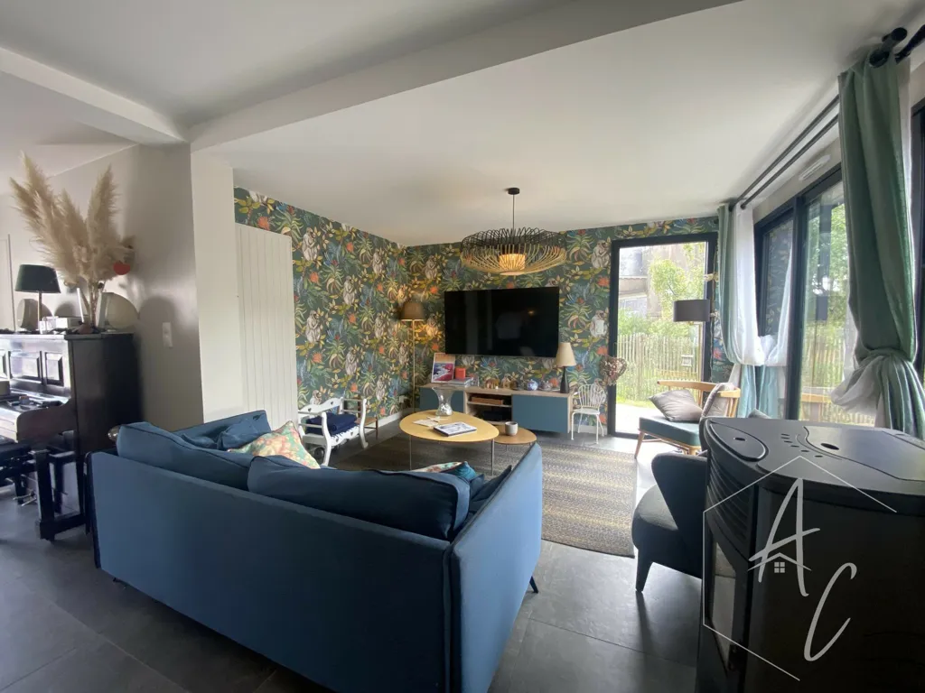Wohnzimmer - Contemporary Sea View House in Cancale