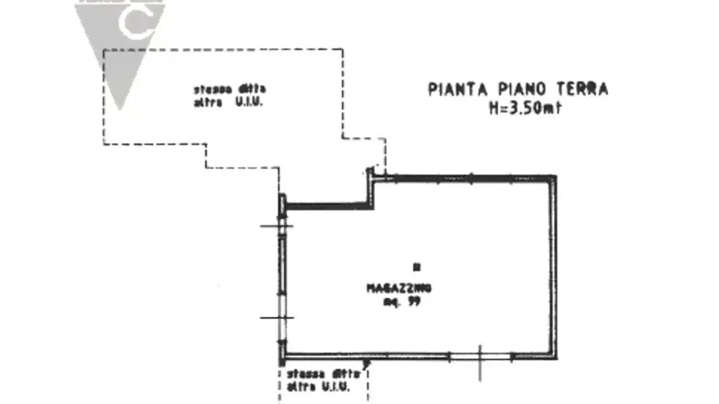 Planimetria - Independent House with Workshop in Cona