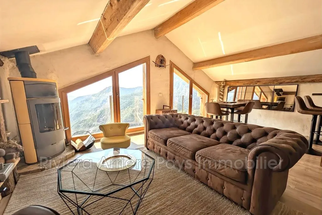 Séjour - Villa Luxueuse avec Vue Panoramique à Roure