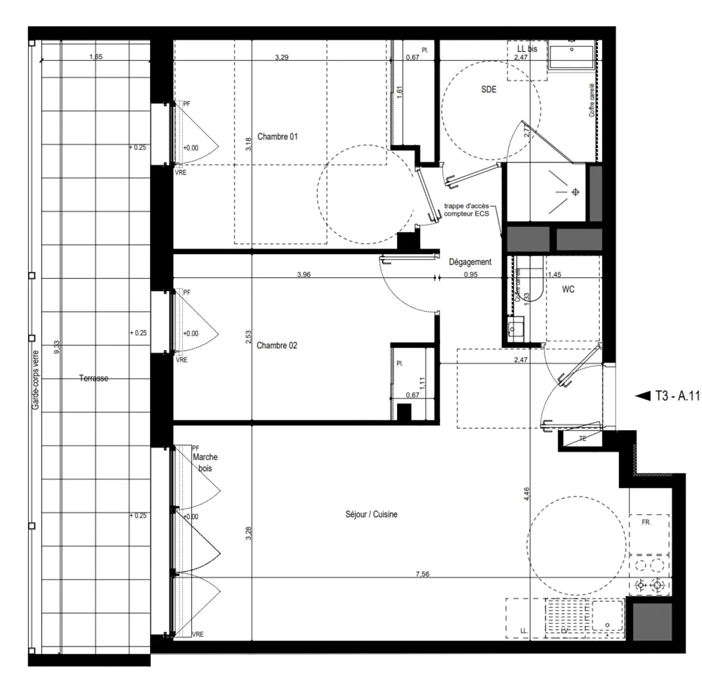 Plaan - Modern Flat with Balcony in Rennes
