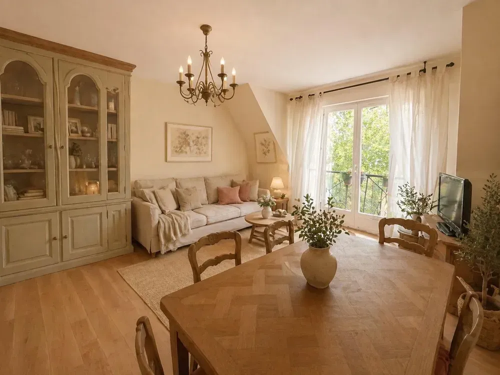 Séjour - Appartement 3 Pièces avec Vue Dégagée à Rouen