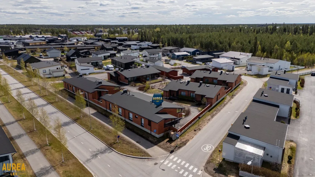 Vue aérienne - Modern House with Terrace in Soittajankangas, Oulu