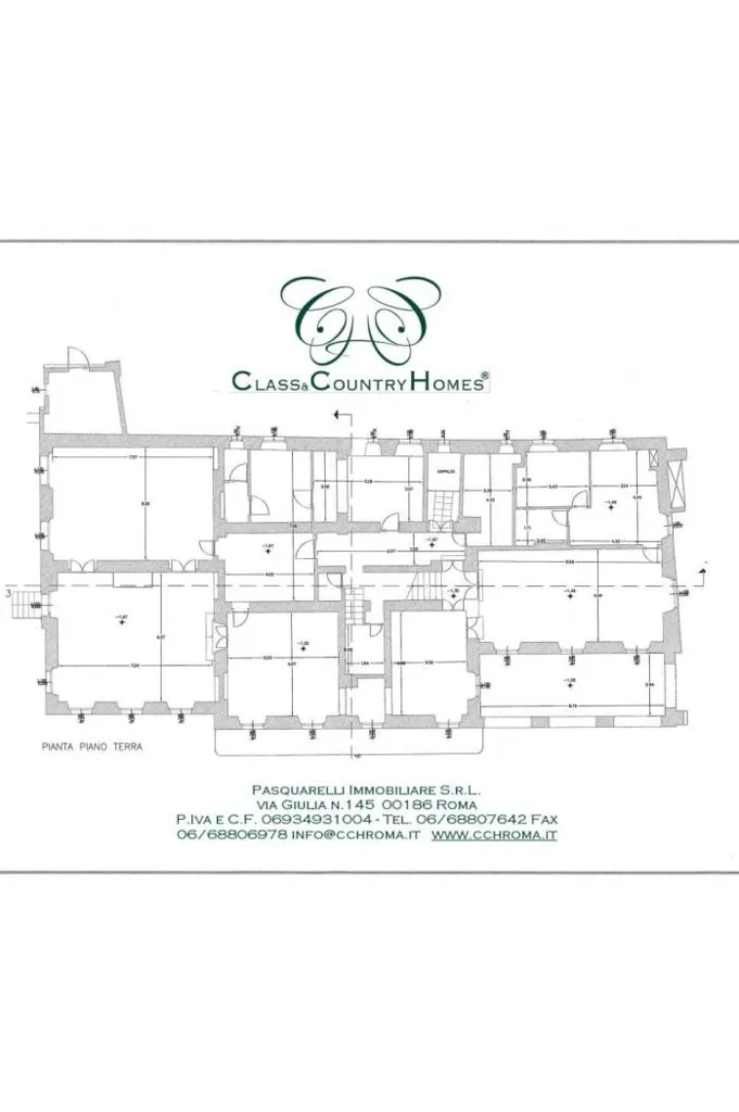 Plan - Historic Villa with Two Residences in Grottaferrata