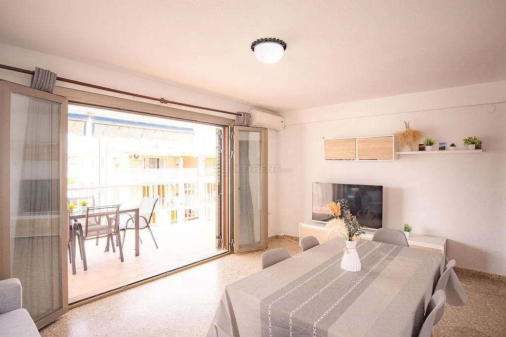 Dining Room - Ample Terrace Apartment in Oliva Playa