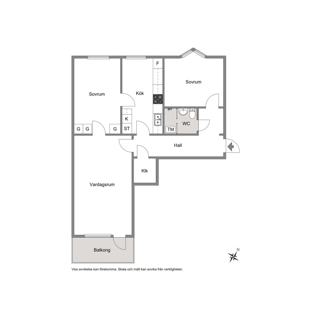 Plaan - Apartment with Balcony in Stavre, Trollhättan