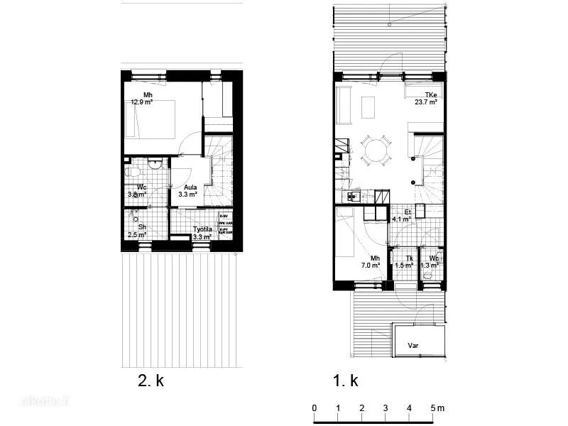 Plan - 2-Bedroom Apartment with Balcony in Järvenpää