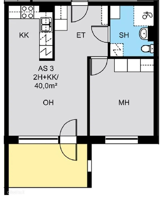 Plan - Apartment with Balcony in Kiltakallio, Espoo