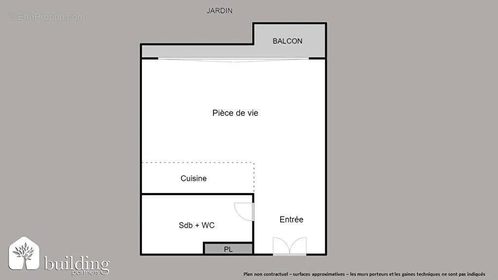 Plaan - Studio with Balcony and View in Paris 16ème