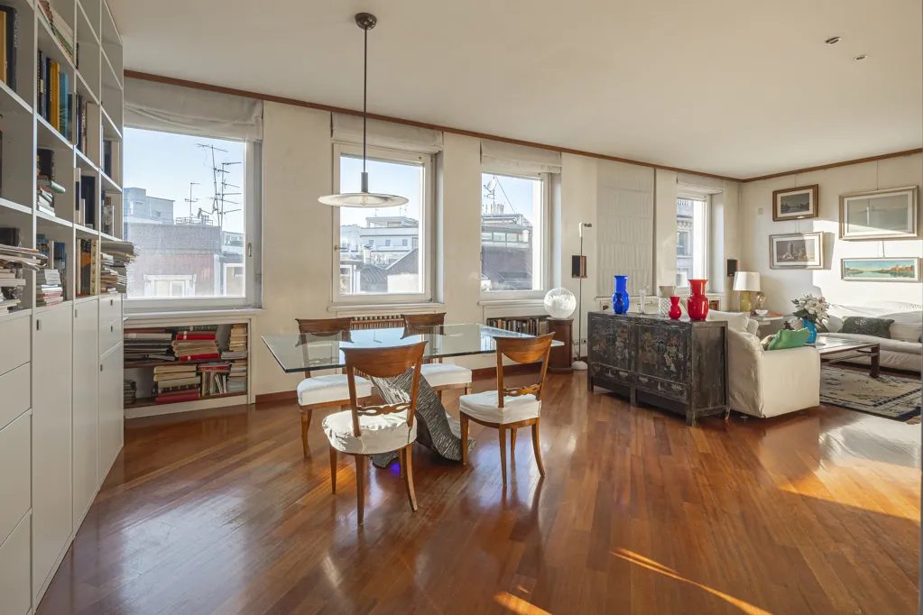 Living Room - Luxury Penthouse with Rooftop Terrace in Milan
