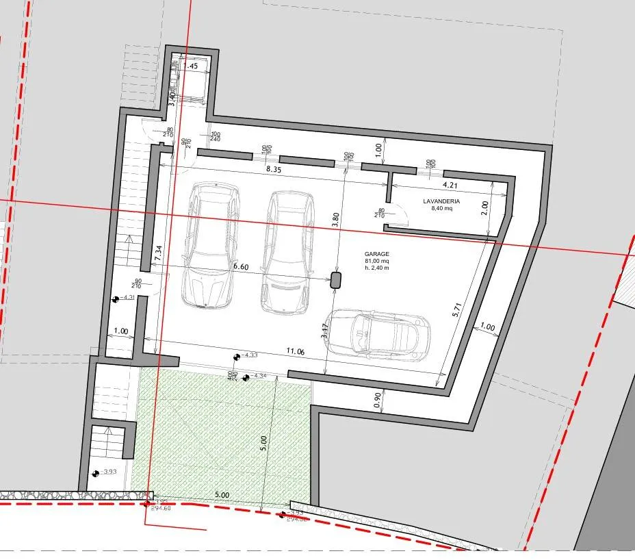 Plan - Contemporary Villa with Pool in Incaffi, Veneto