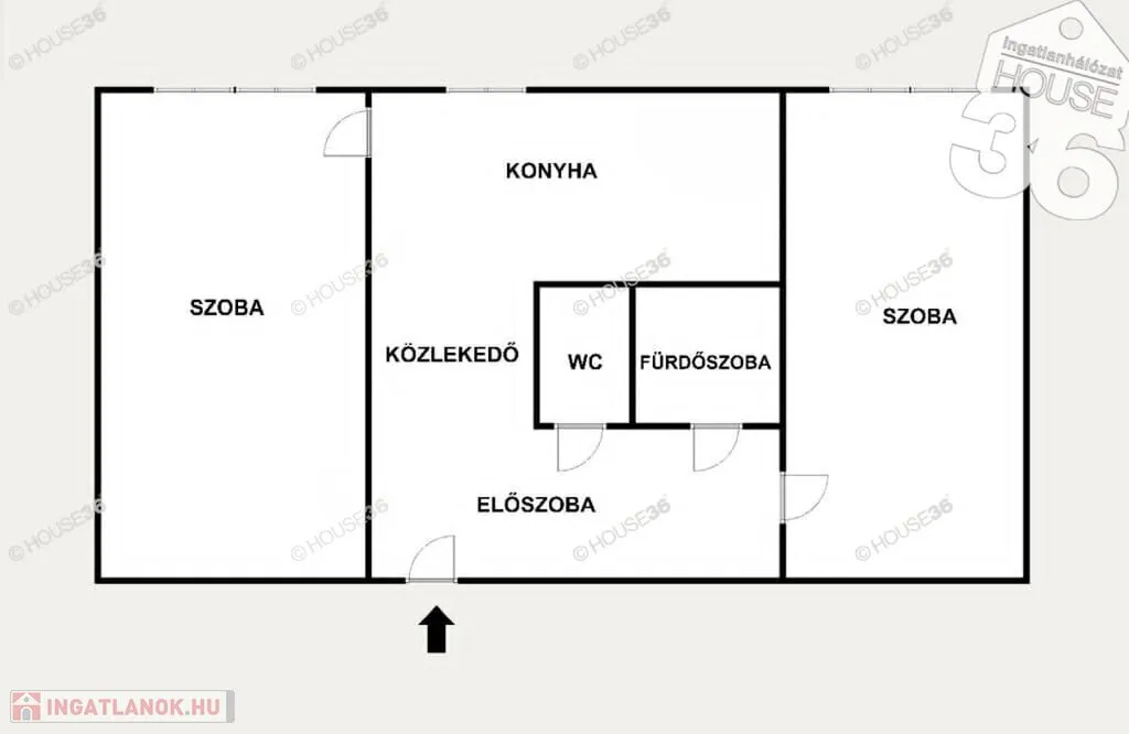 Floor Plan - City Centre Flat with Lift in Kecskemét
