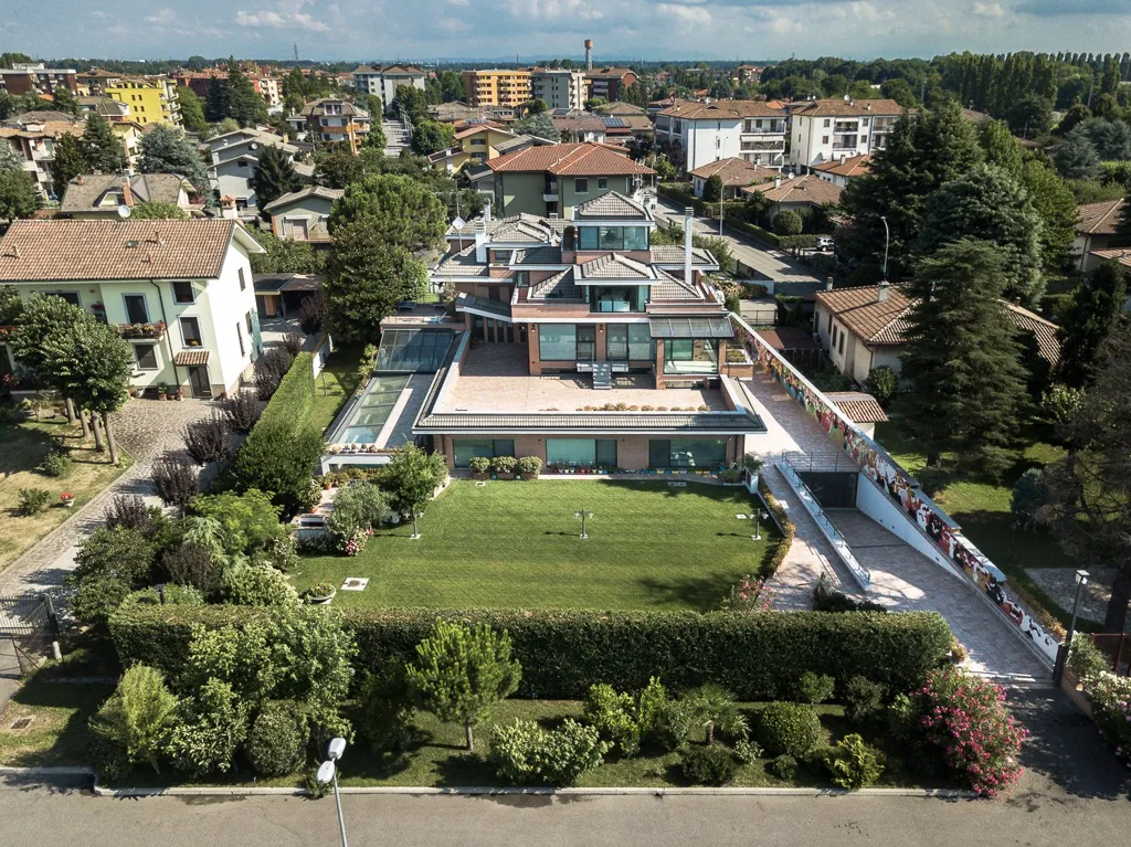 Aerial - Luxury Villa with Indoor Pool in Pantigliate
