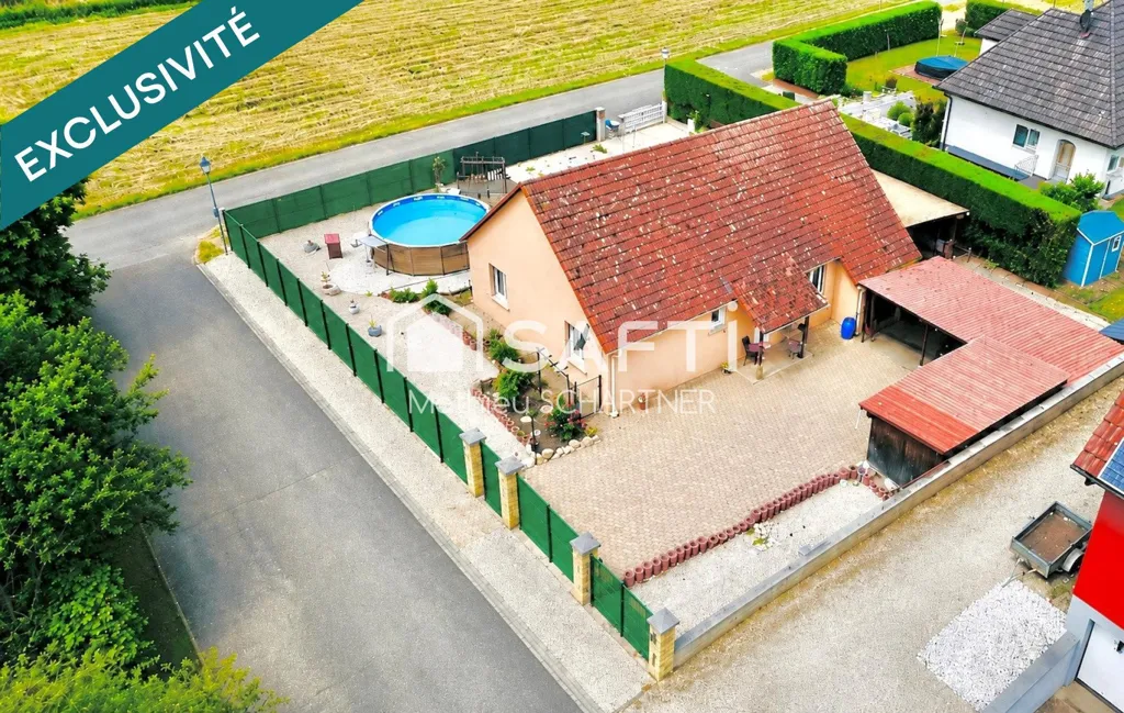 Vue aérienne - Maison de Plain-Pied avec Véranda à Illtal