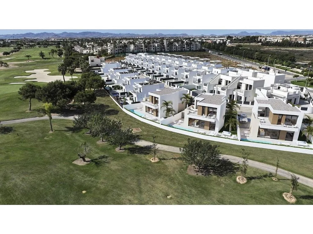 Aerial - New Build Villa with Pool in Roda Golf, Murcia