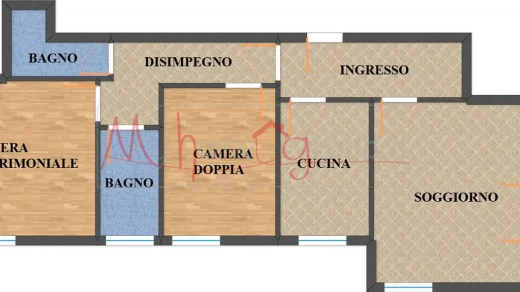 Plan - Apartment with Balcony in Abano Terme