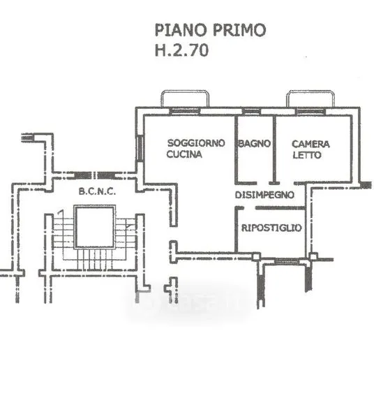 Plan - Rearfacing Apartment with Balconies in Bosa