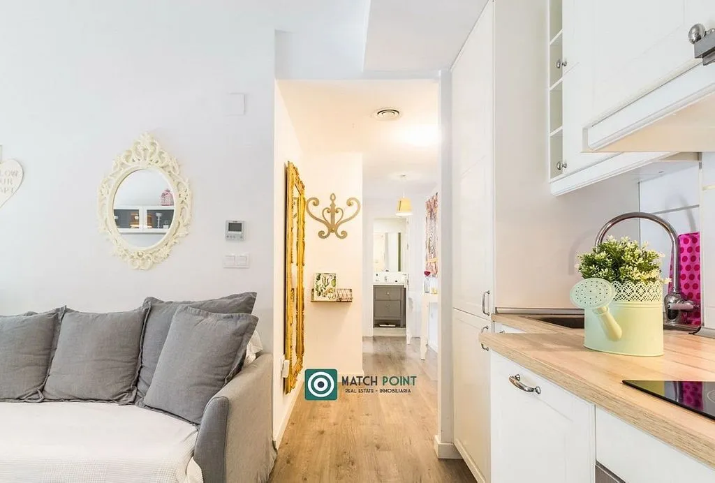 Kitchen - Apartment with Pool and Terrace near Cabria Beach