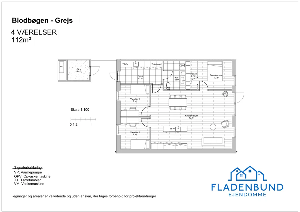 Contemporary Townhouse with Terrace in Grejs