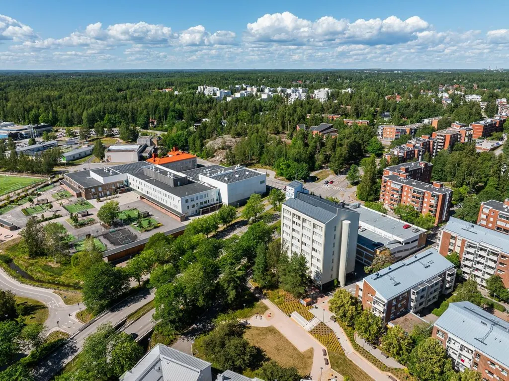 Õhuvaade - Modern Studio with Garden View in Leppävaara
