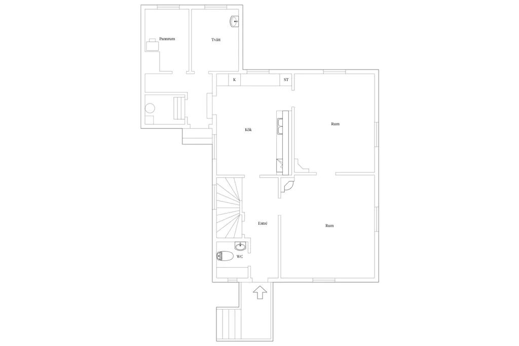 Plan - Historic Schoolhouse Villa in Väse