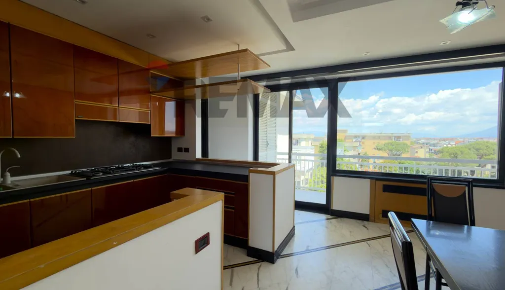 Köök - Luxury Penthouse with Vesuvio View in Villaricca