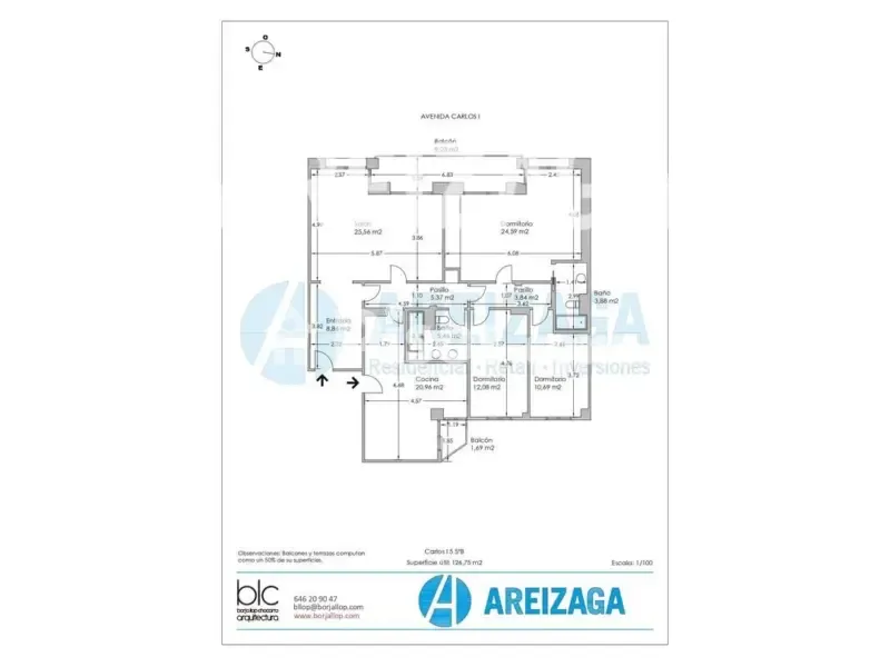 Plan - Spacious Apartment with Terrace in Amara