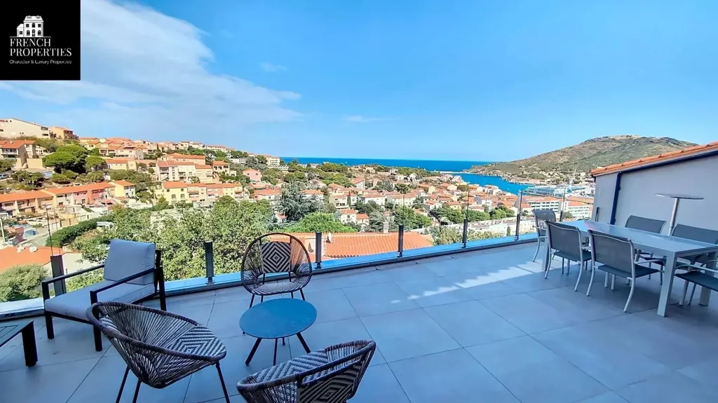 Terrasse - Maison Contemporaine avec Vue Panoramique à Port-Vendres
