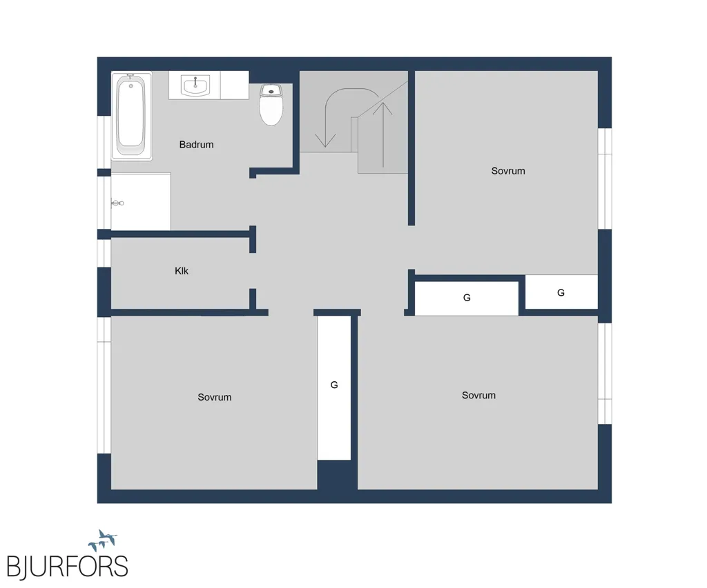 Plan - Terraced House with Garden in Trädgårdsstaden