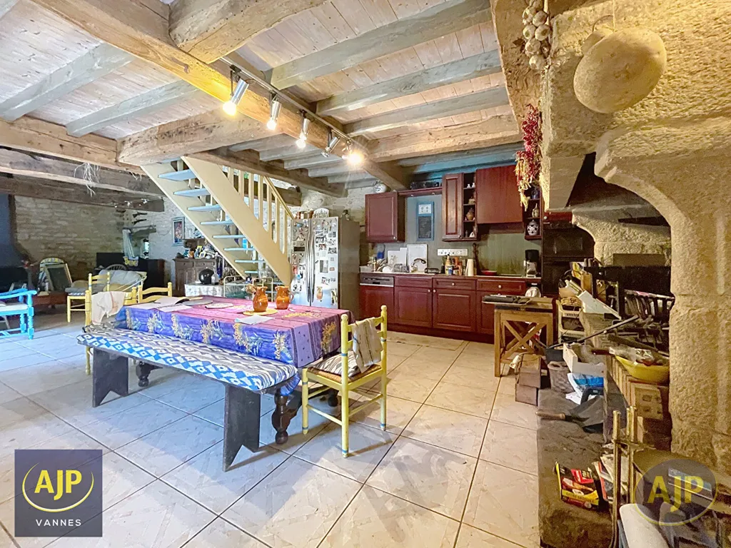 Salle à manger - Longère en Pierre avec Piscine près de Vannes