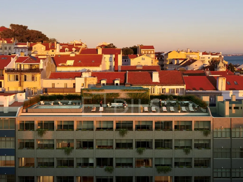 Vue aérienne - Apartment with Rooftop Pool in Lisbon's Estrela