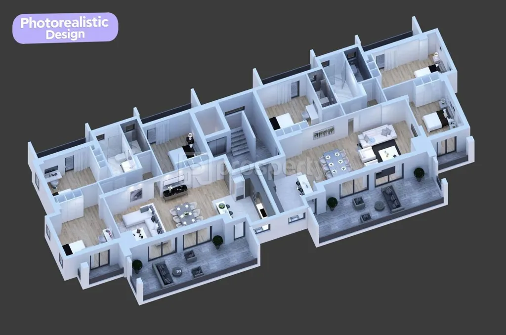 Plan - Newly Built Apartment with Green View in Pefki