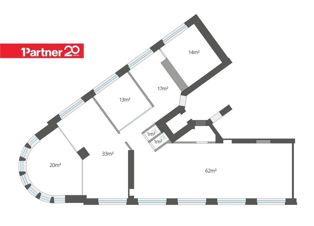 Plan - Architectural Flat with Historic View in Tallinn