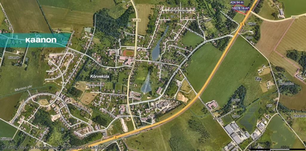 Commercial Plot with Good Visibility in Kõrveküla
