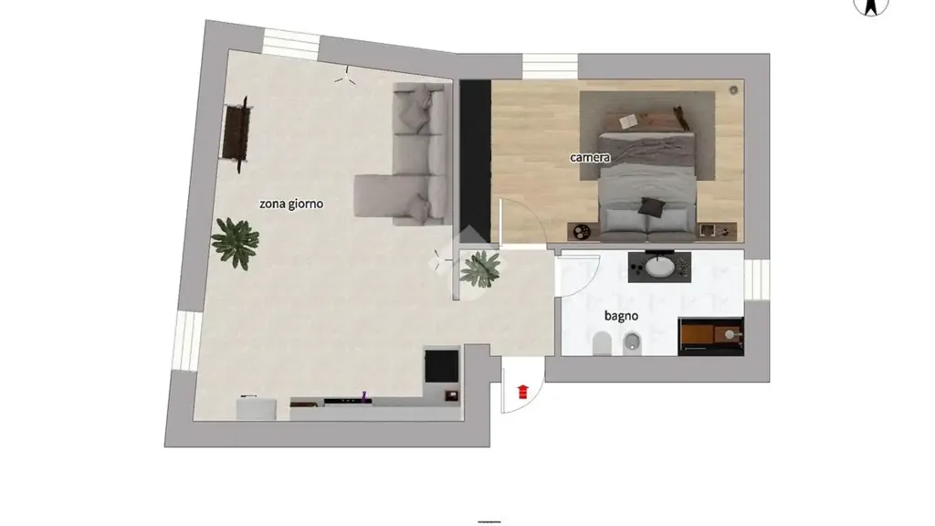 Plaan - Semi-detached House in Historic Centre, Bellusco