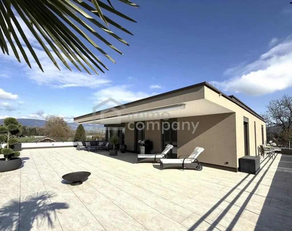 Terrasse - Penthouse with Mountain View in Koblach