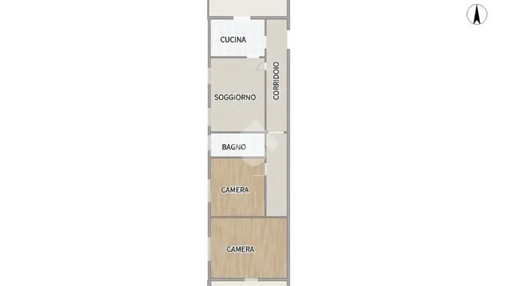 Plan - Central Trilocale with Balcony in Torre Del Greco