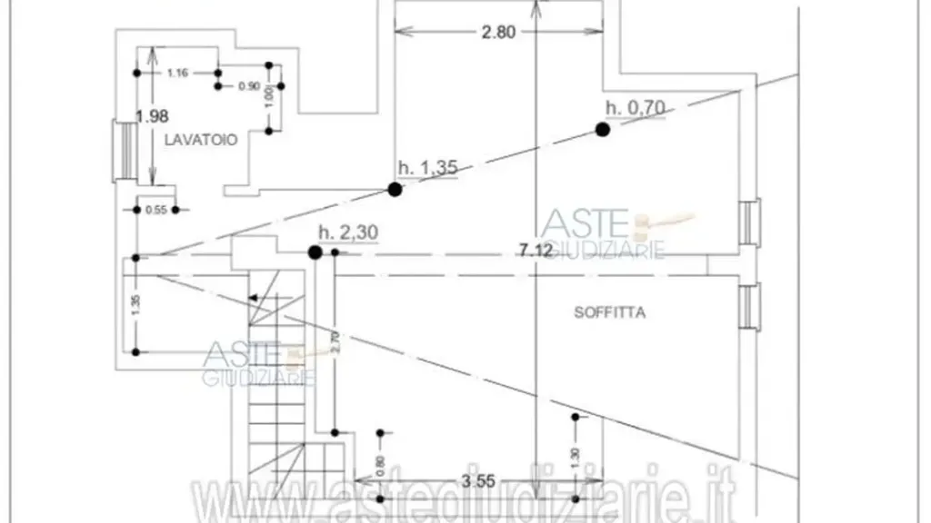 Planimetria - Trilocale with Balcony in Monte Compatri