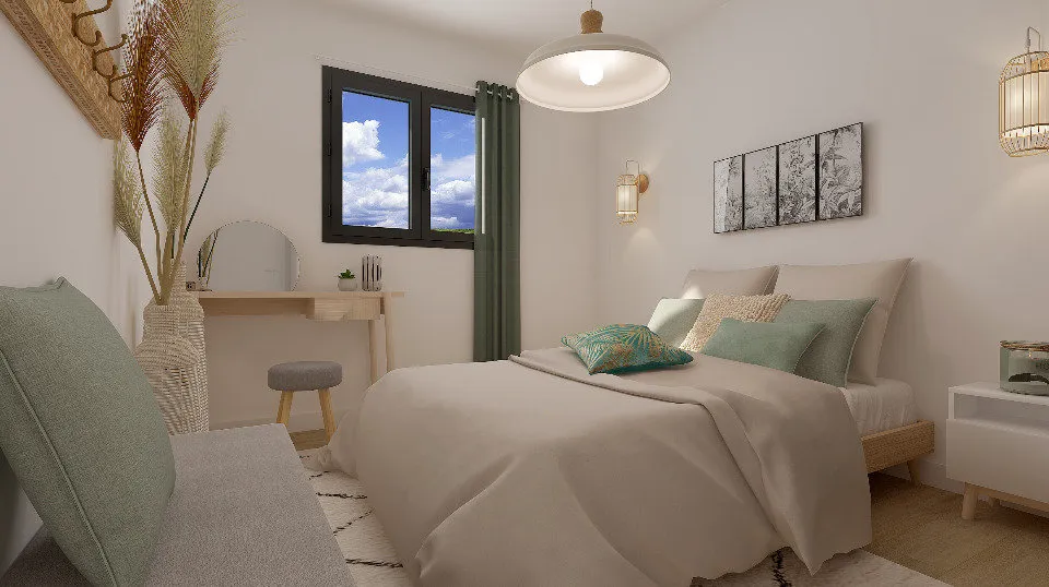 Bedrooms - New Build House with Garden in Messon
