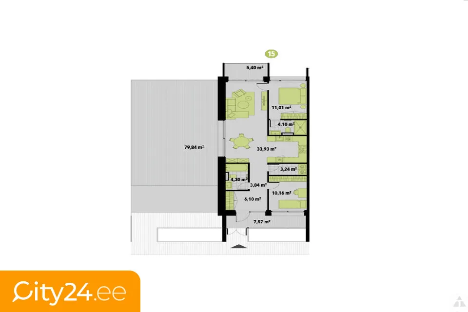 Appartement 3 pièces à Jūrmala