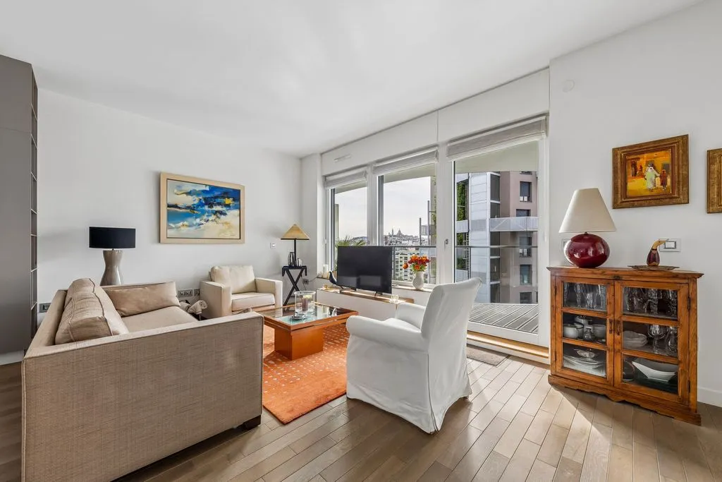 Séjour - Appartement Luxe avec Vue Sacré-Cœur à Paris