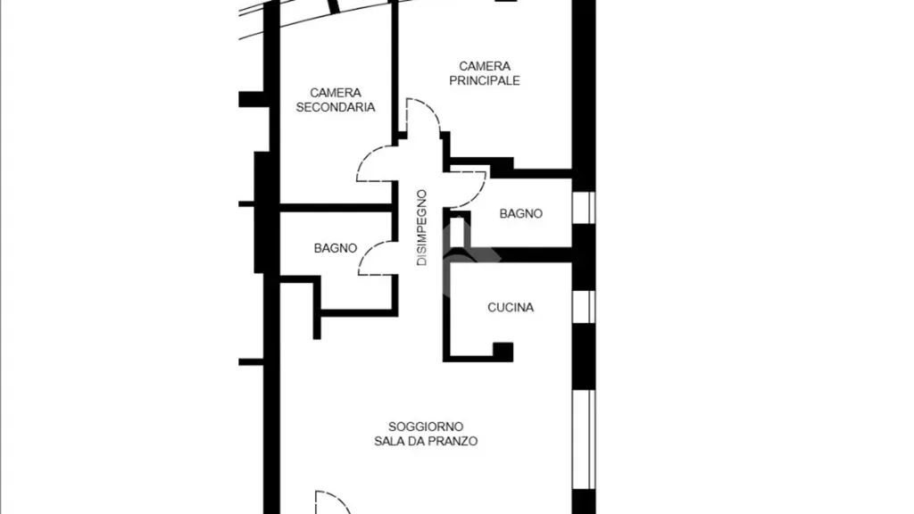 Plan - Rearranged Apartment with Garden in Treviso