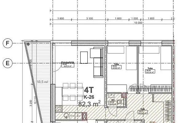 Plaan - Modernised Flat with Sauna in Tiskre, Harju County