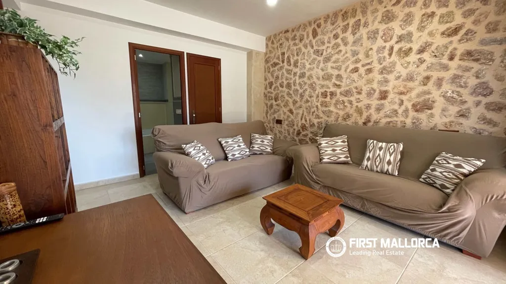 Living Room - Furnished Apartment with Mountain View in Pollensa