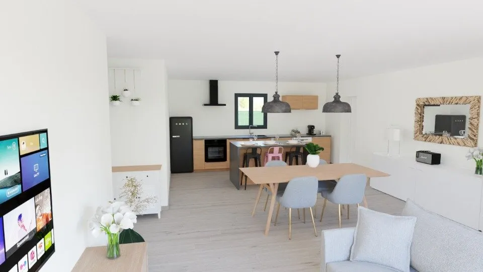 Séjour - Maison à Construire avec Garage à Lauris