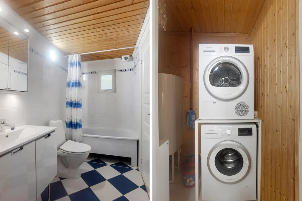 Pesuköök - 1-Storey Holiday Home with Pool in Skåne