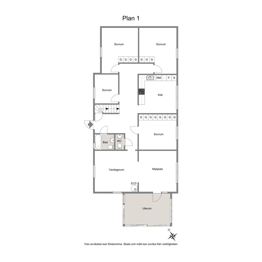 Floor Plan - Villa with Garden in Knislinge