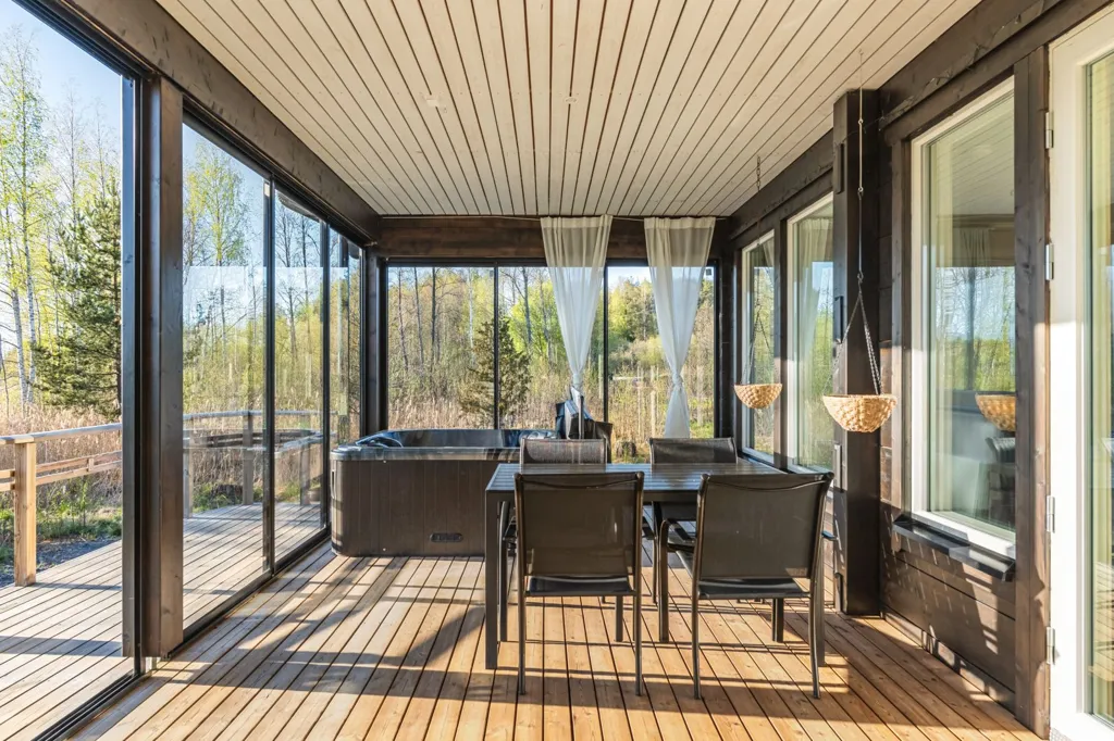Terrace - Cottage with Sauna in Ridasjärvi