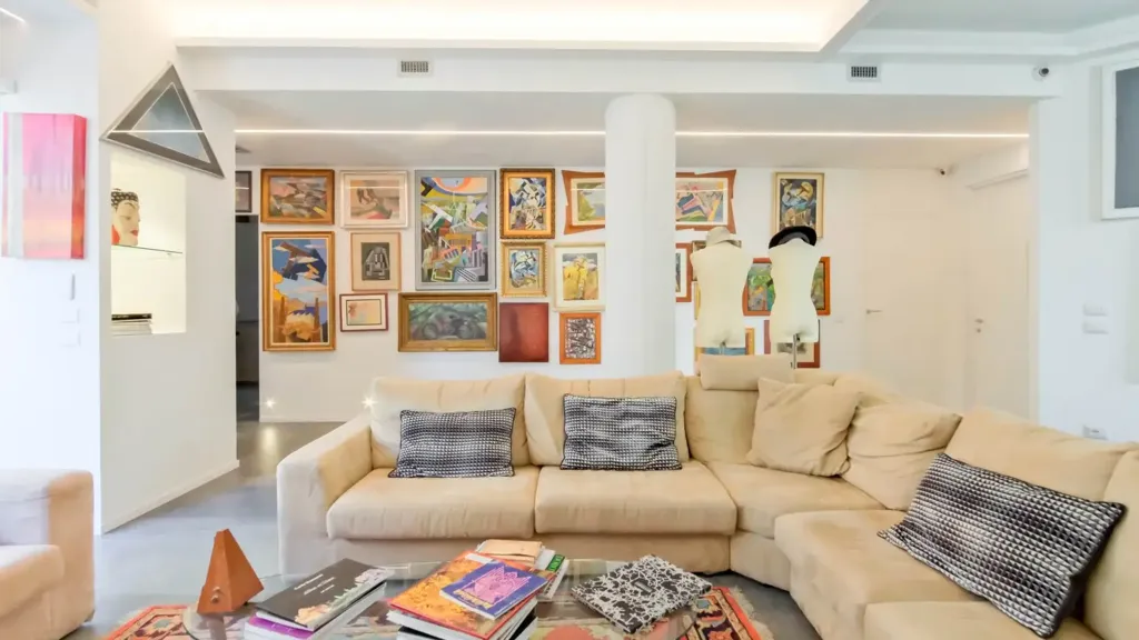 Séjour - Rustic-Style Apartment with Historic View in Florence