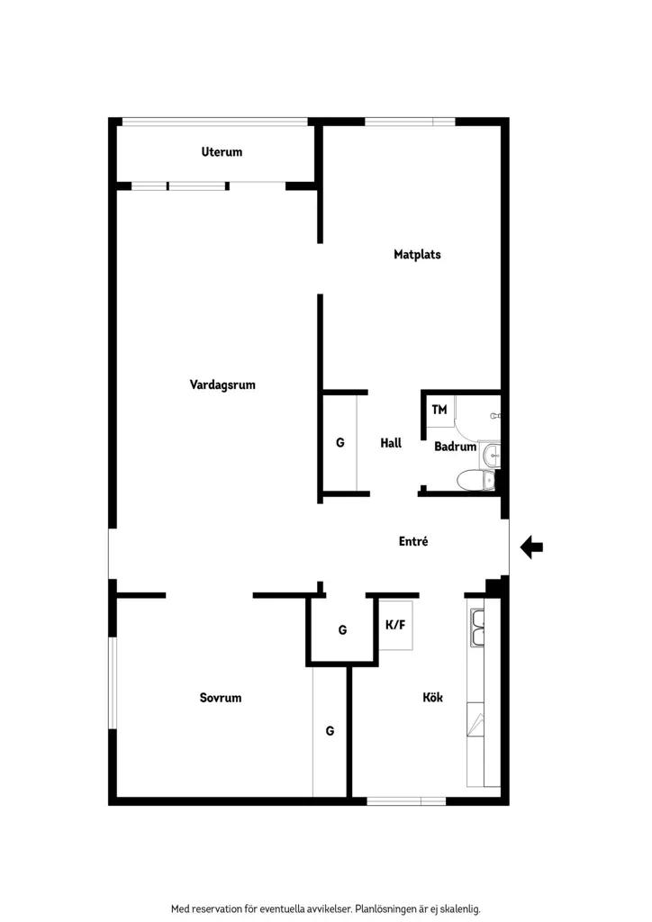 Floor Plan - Apartment with Balcony in Eslöv